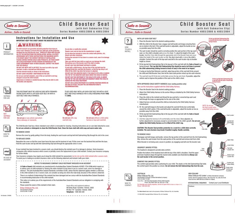 Britax PEGASUS DLX manual