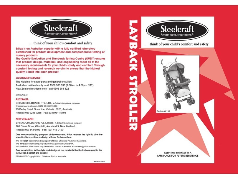 Britax LAYBACK STROLLER User manual Britax LAYBACK STROLLER User manual