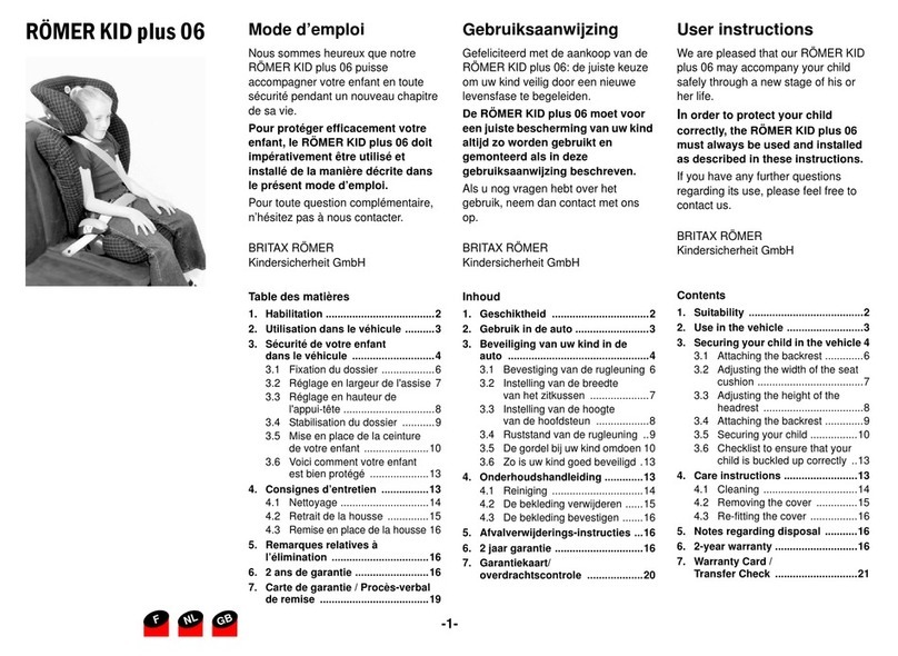 Britax KID PLUS 06 User manual