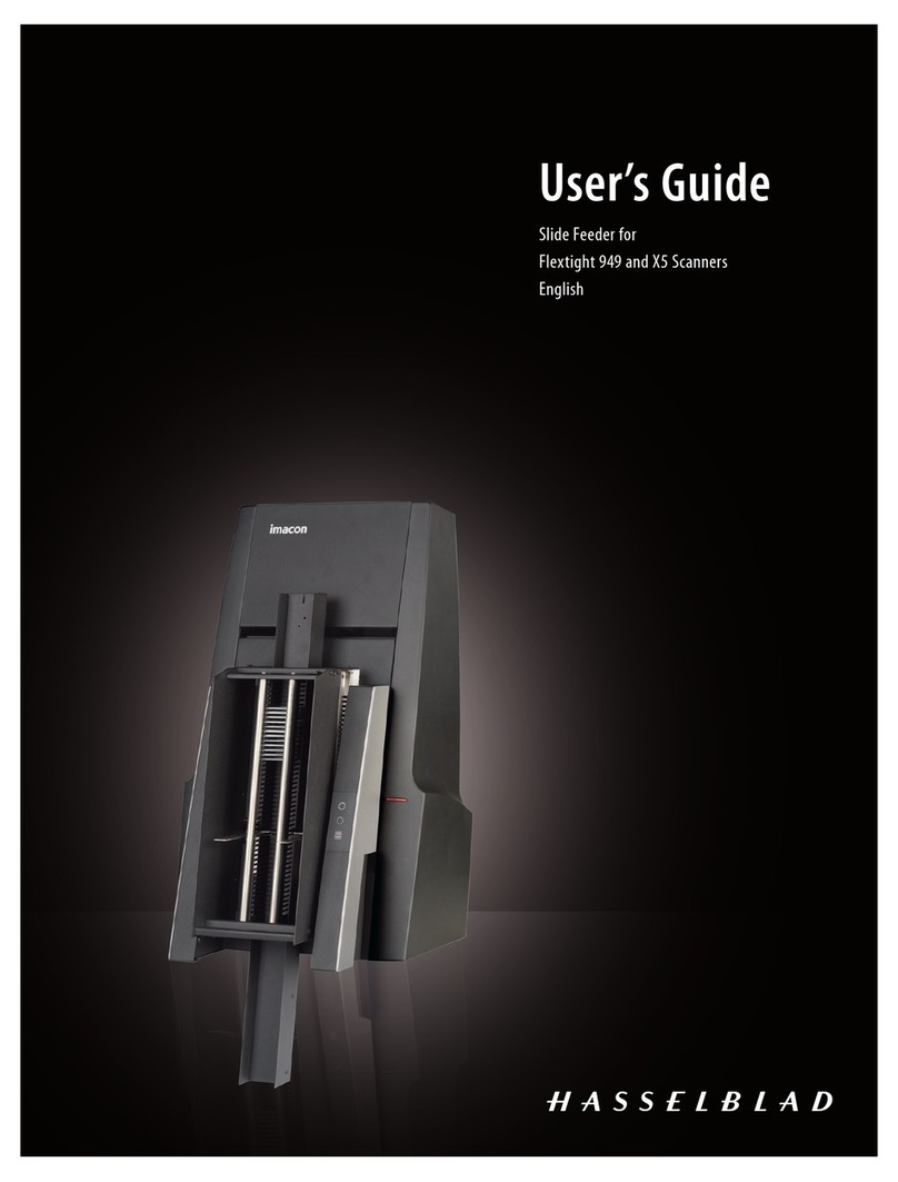 Hasselblad SLIDE FEEDER - FOR FLEXTIGHT AND XS SCANNERS user guide
