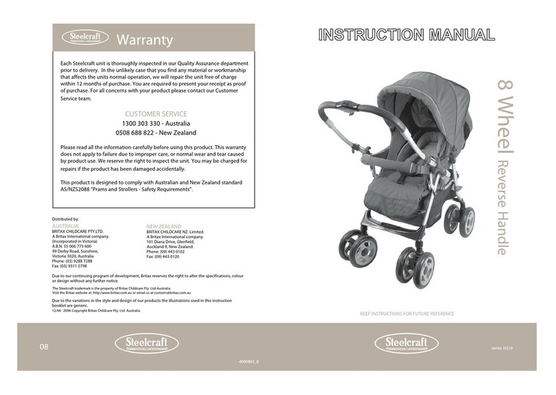 Britax 8 WHEEL REVERSE HANDLE User manual