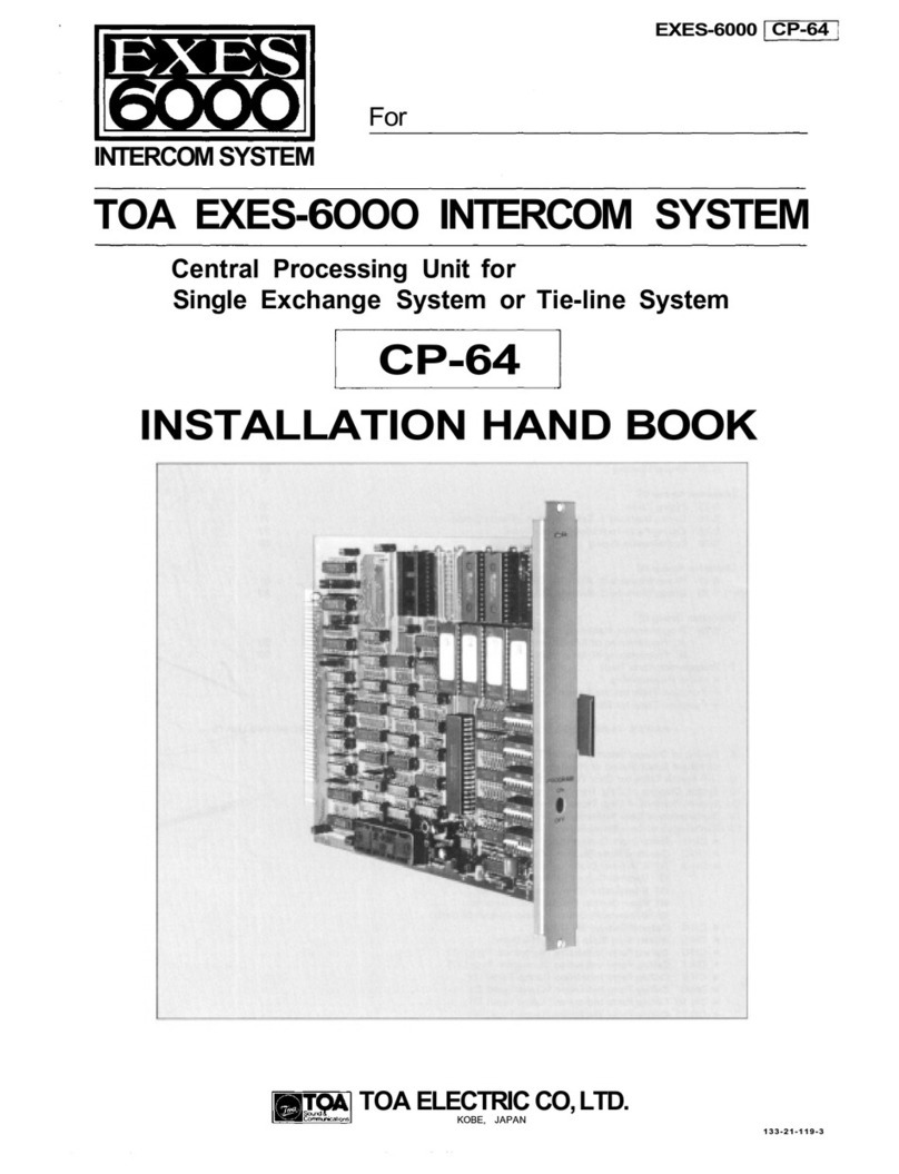 Toa CP-64 System manual