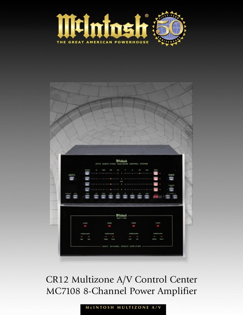 McIntosh CR12 User manual