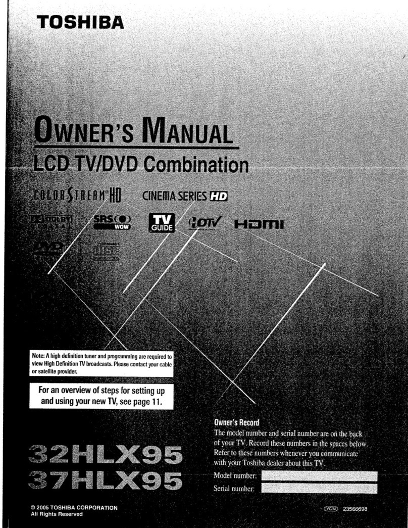 Toshiba 32HLX95 User manual