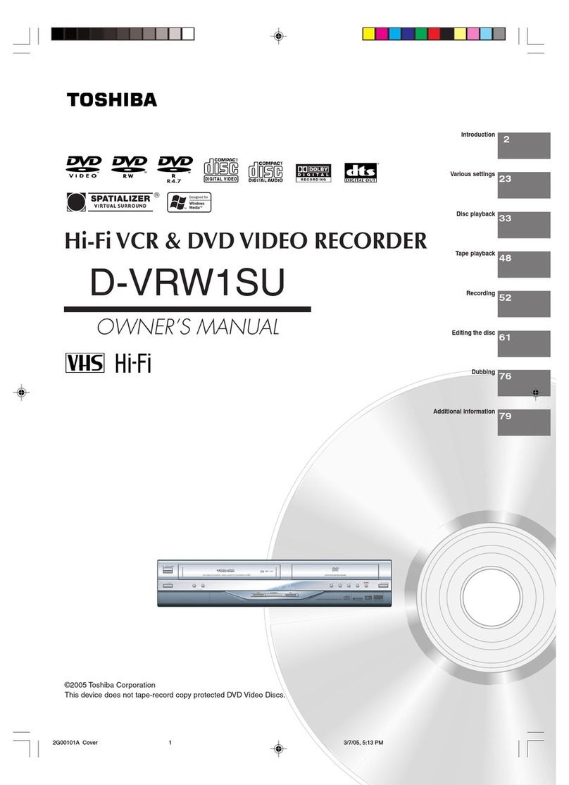 Toshiba D-VRW1 User manual