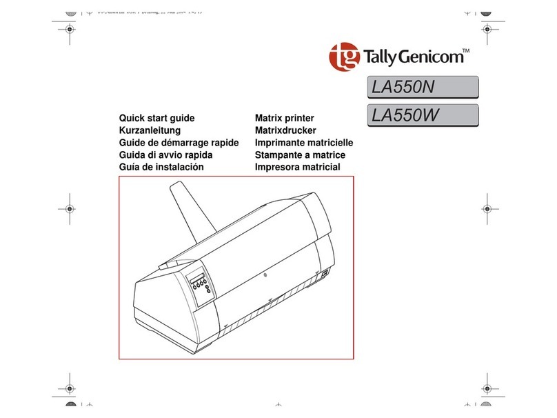 TallyGenicom LA550N quick start guide