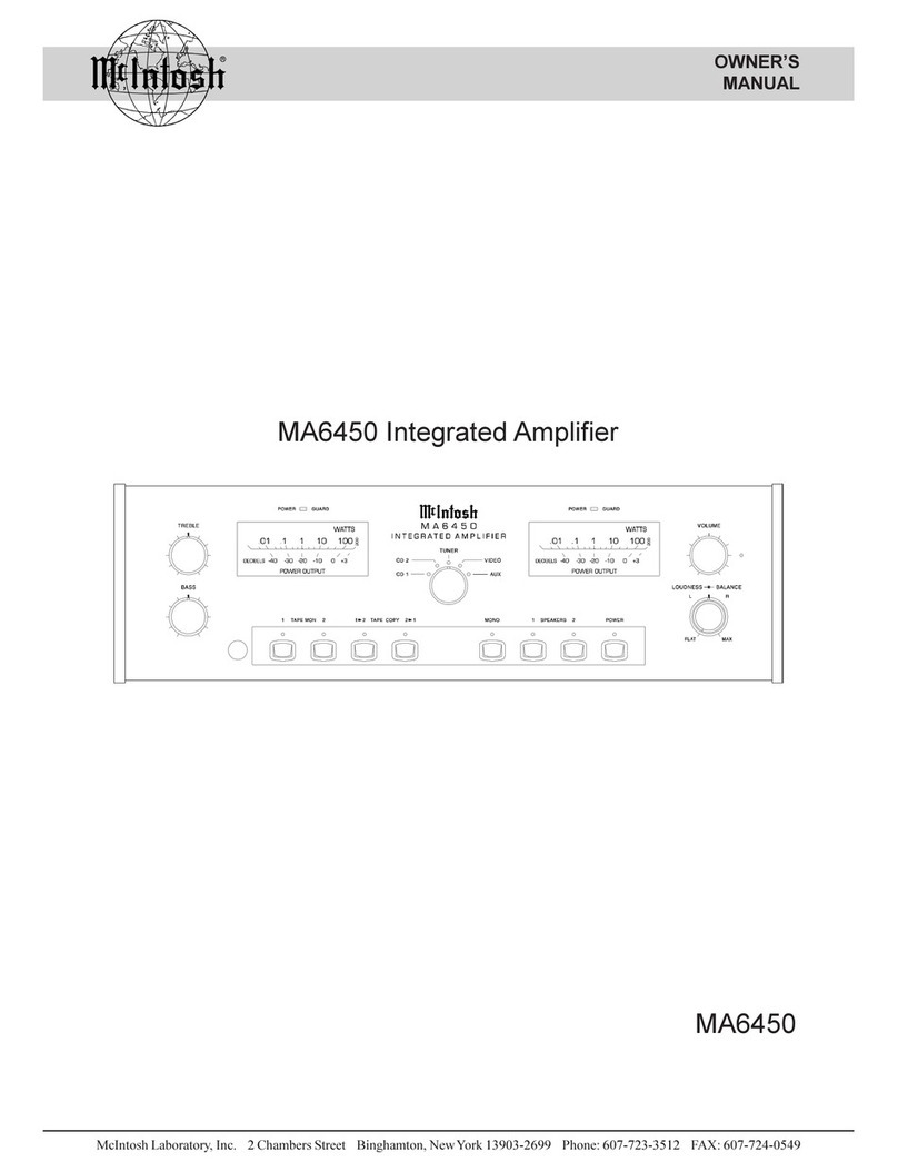 McIntosh MA6450 owner's manual