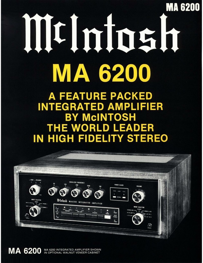 McIntosh MA6200 User manual McIntosh MA6200 User manual