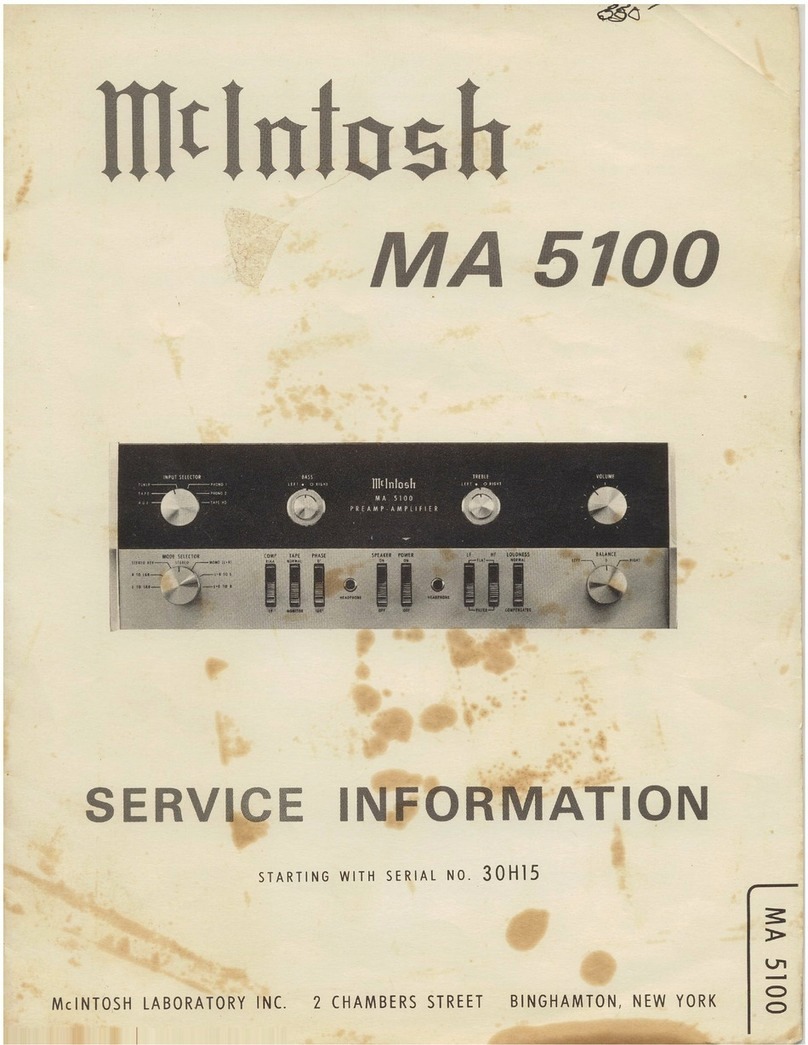 McIntosh MA 5100 User manual