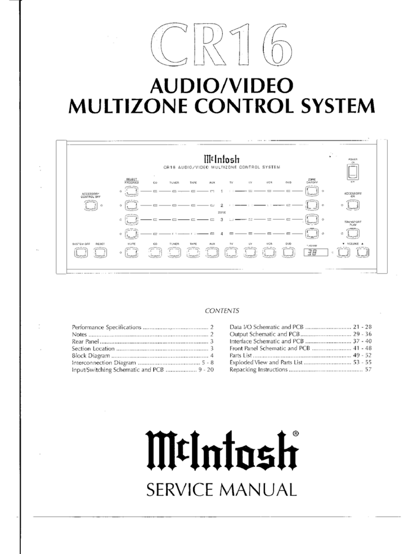 McIntosh CR16 - SERVICE User manual