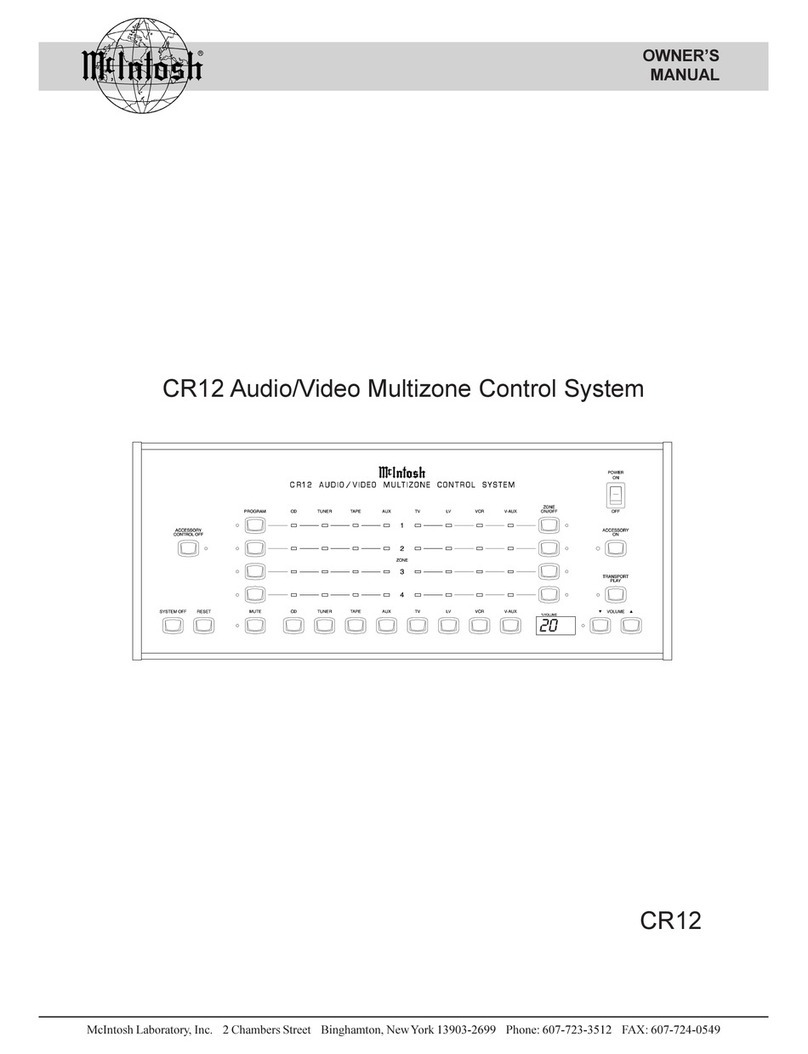 McIntosh CR12 owner's manual
