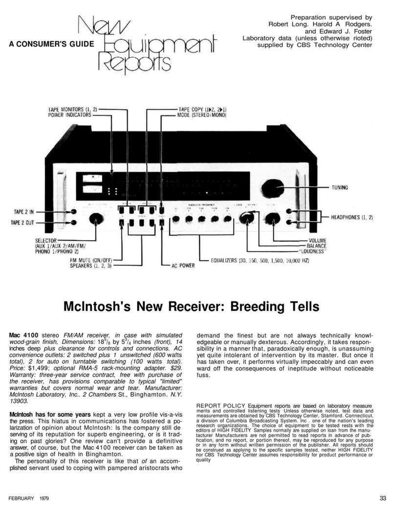McIntosh MAC 4100 manual
