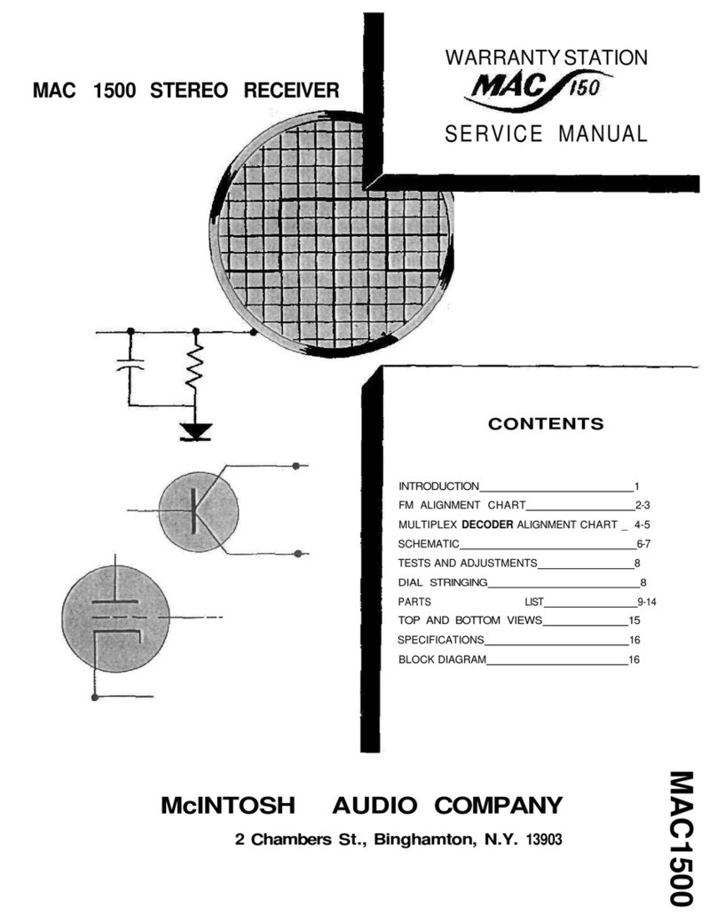 McIntosh MAC1500 - SERVICE  1 Service manual