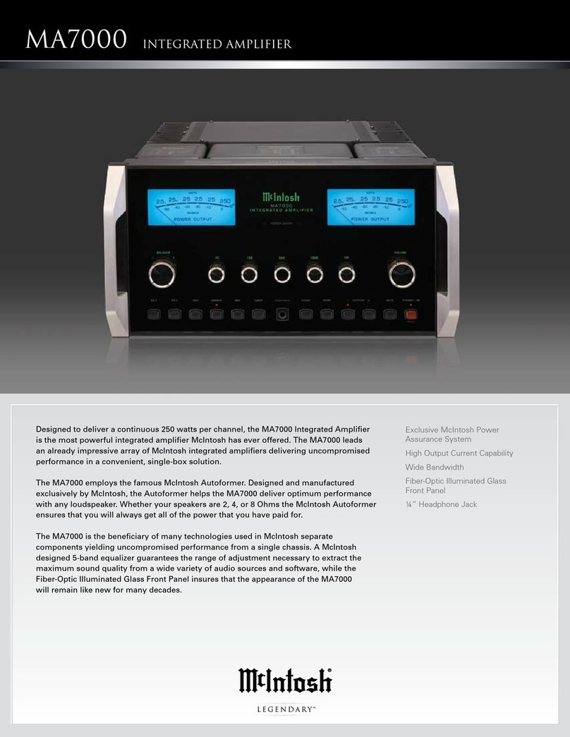 McIntosh MA7000 User manual