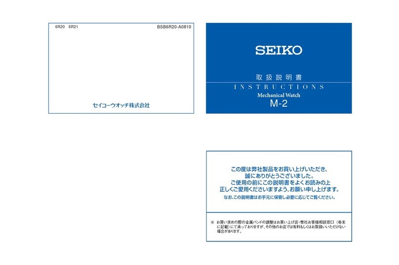 Seiko 6R21 User manual