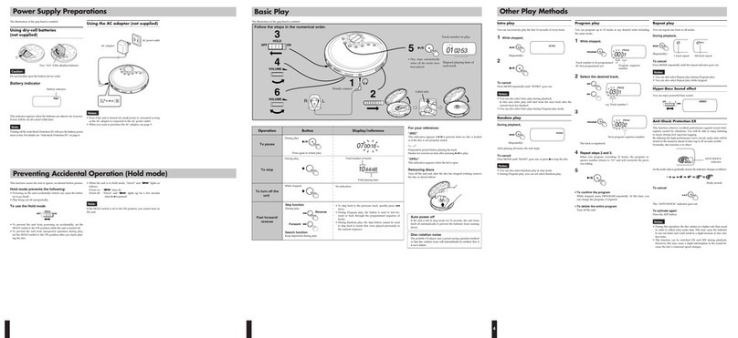 JVC XL-PG3B - XL PG3 CD Player User manual JVC XL-PG3B - XL PG3 CD Player User manual