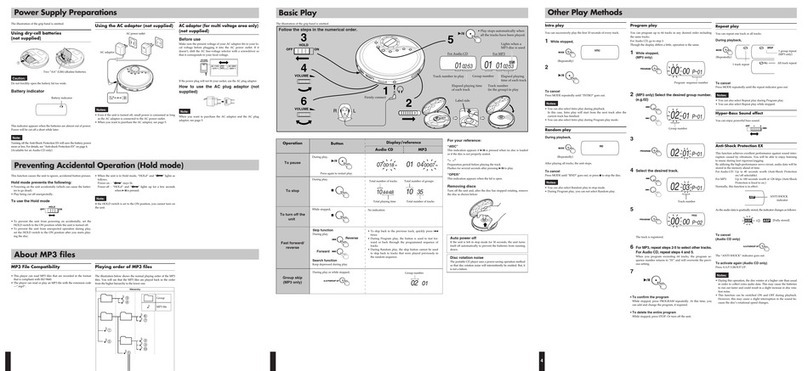 JVC XL-PM5 - CD / MP3 Player instructions