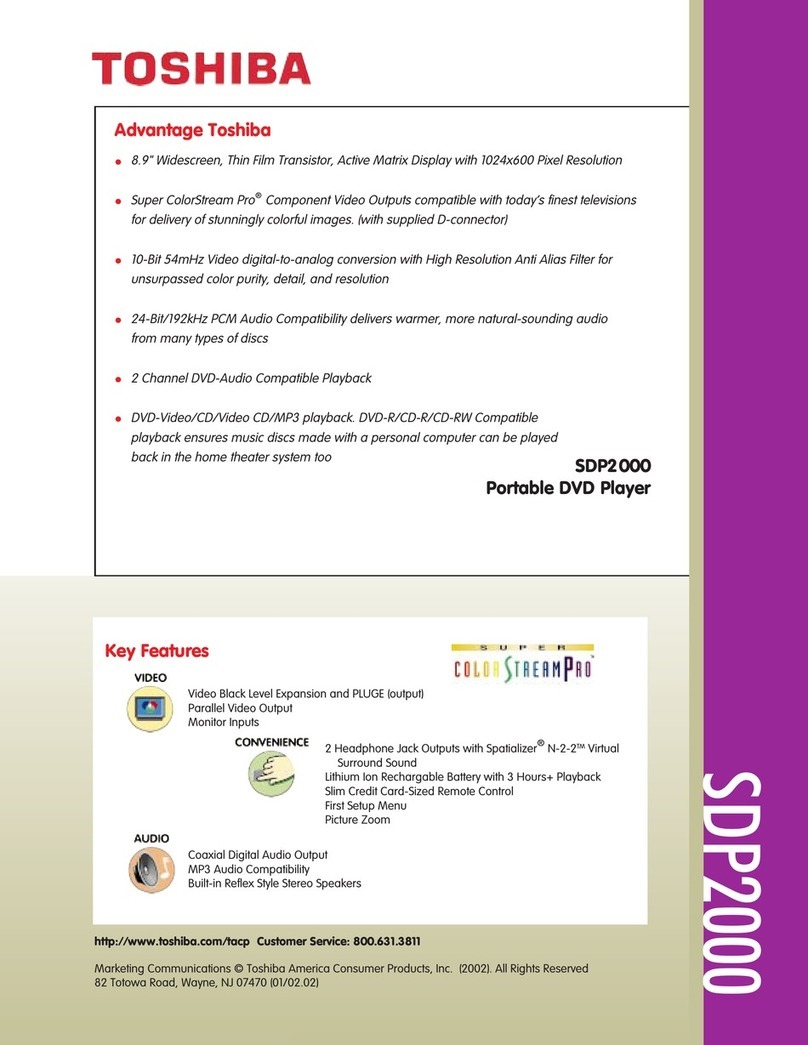 Toshiba SD-P2000 User manual