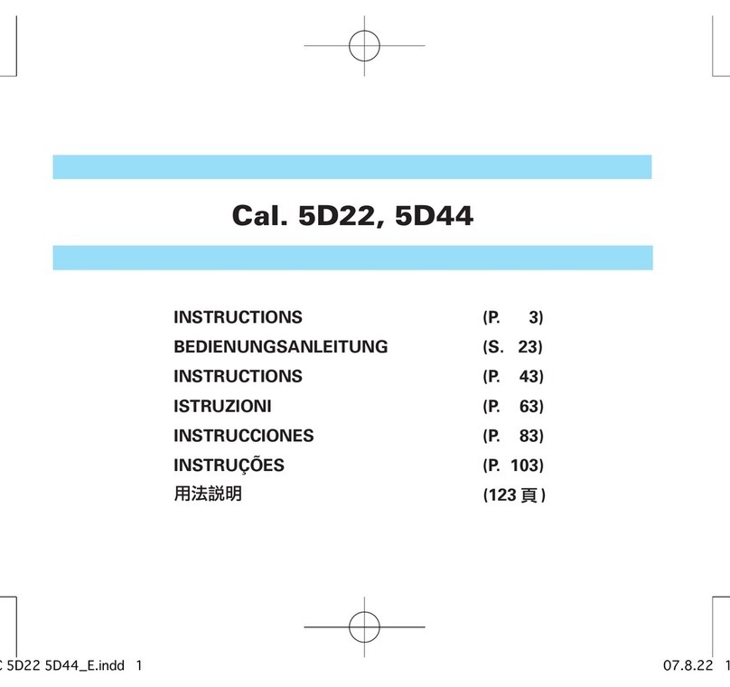 Seiko 5D22 User manual