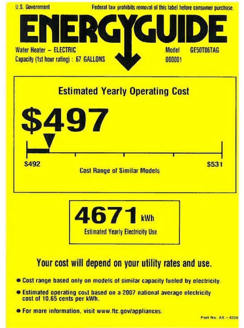 GE 50T06TAG Assembly instructions GE 50T06TAG Assembly instructions