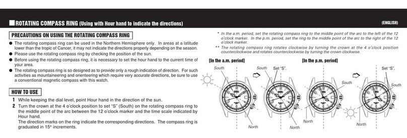 Seiko Compass Operating instructions