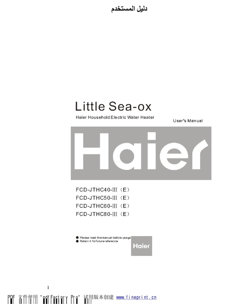 Haier Little Sea-ox FCD-JTHC80-III (E) User manual