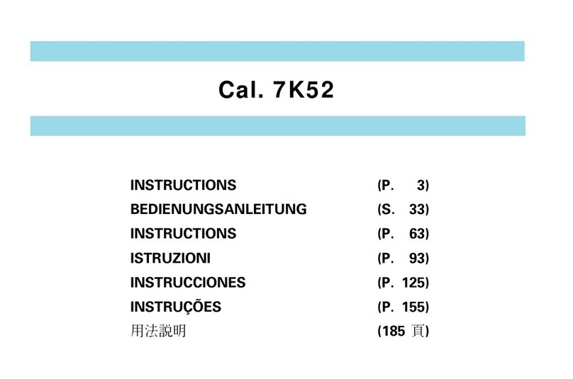 Seiko 7K52 instructions