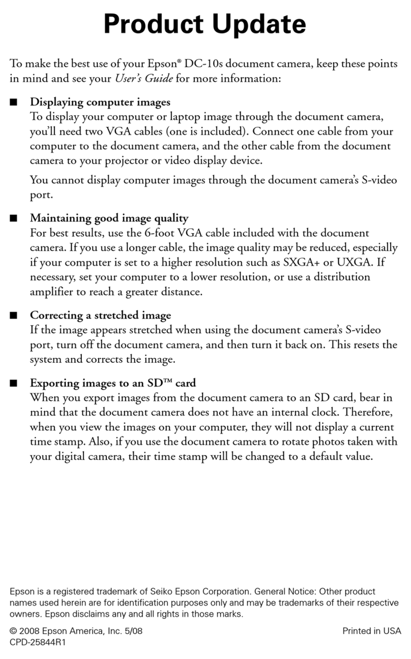 Epson DC-10s - Document Camera Product update