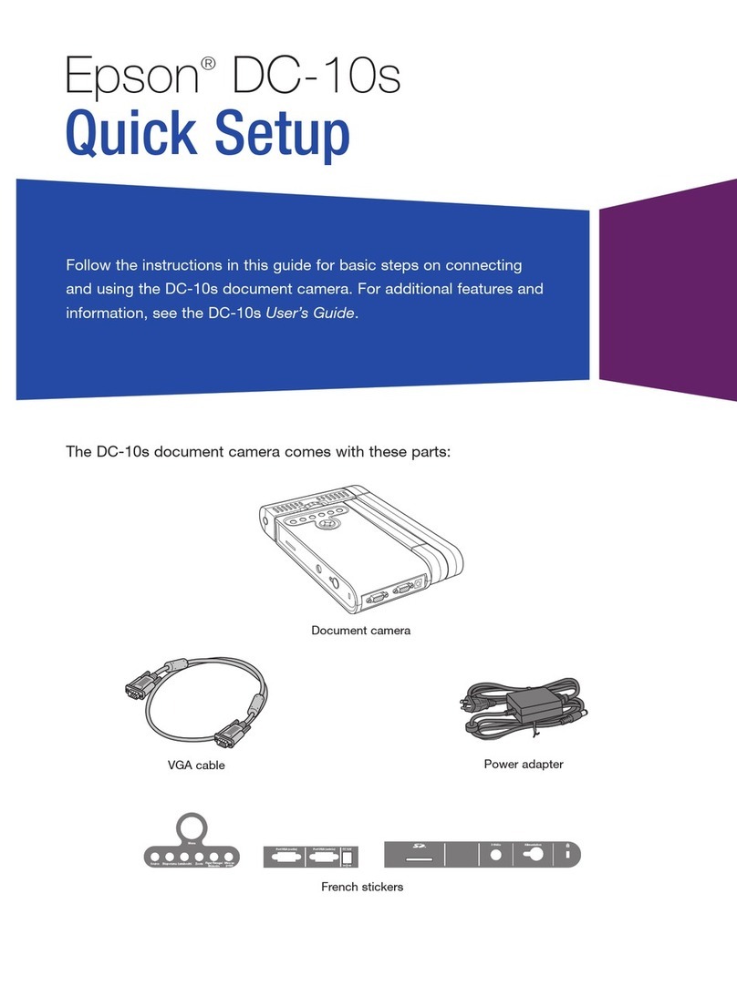 Epson DC-10s - Document Camera Specification sheet