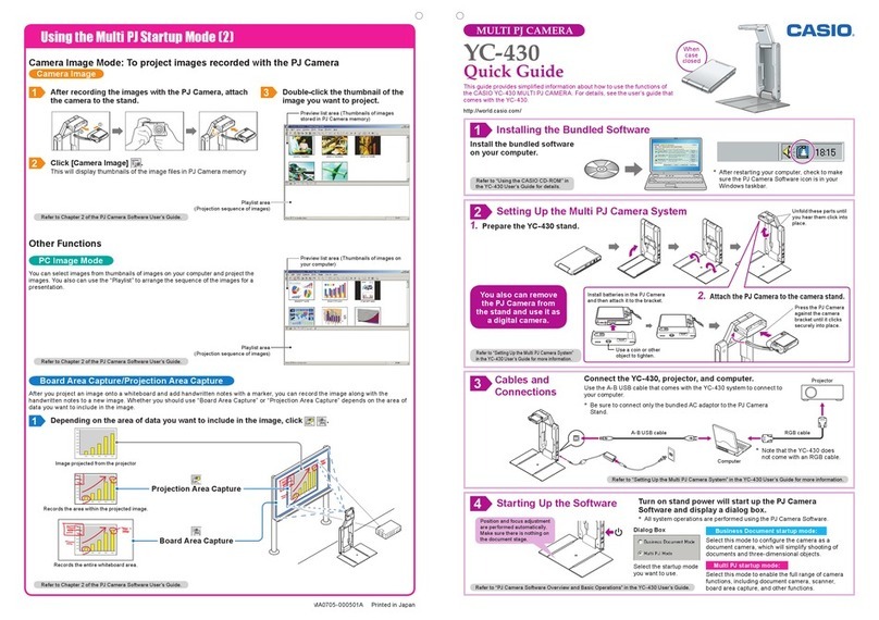 Casio YC-430 - Document Camera User manual