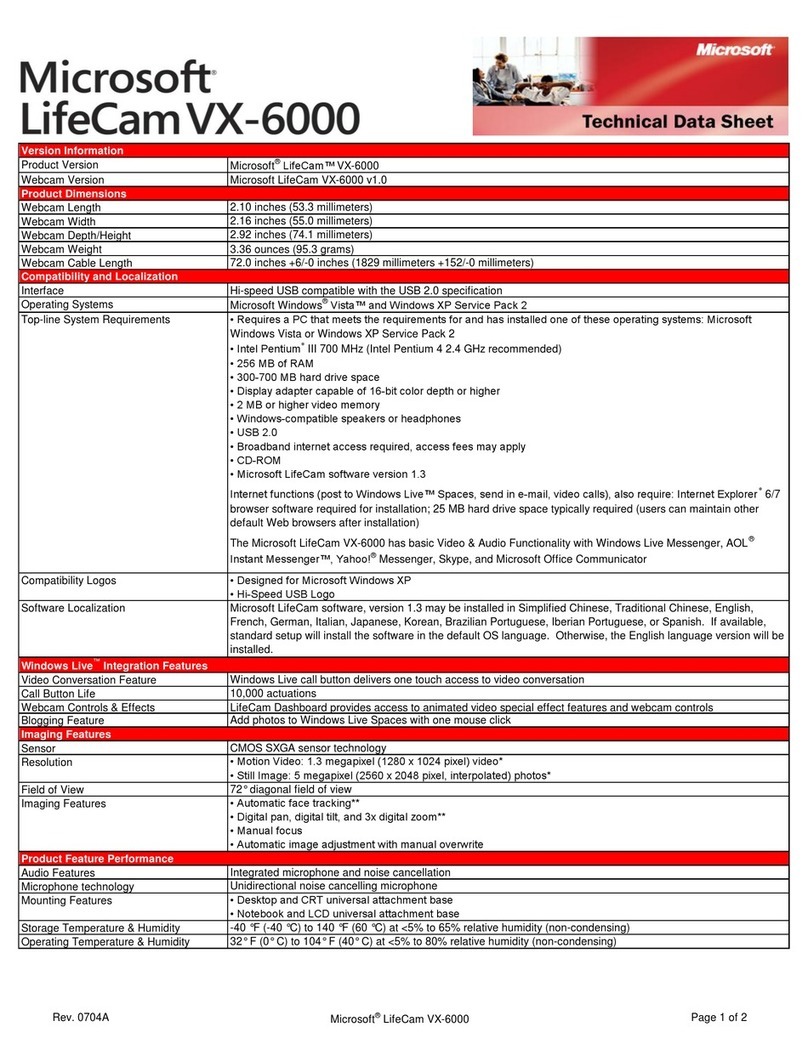 Microsoft 68C-00001 Technical data sheet