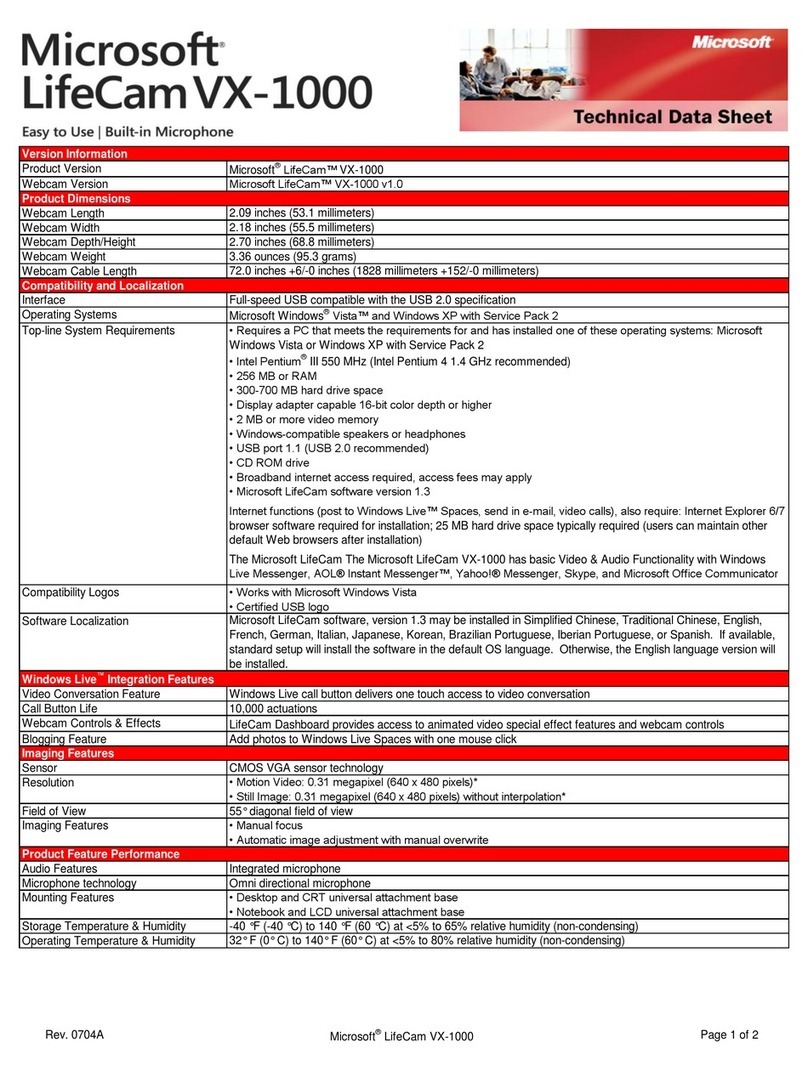 Microsoft 64L-00003 Technical data sheet
