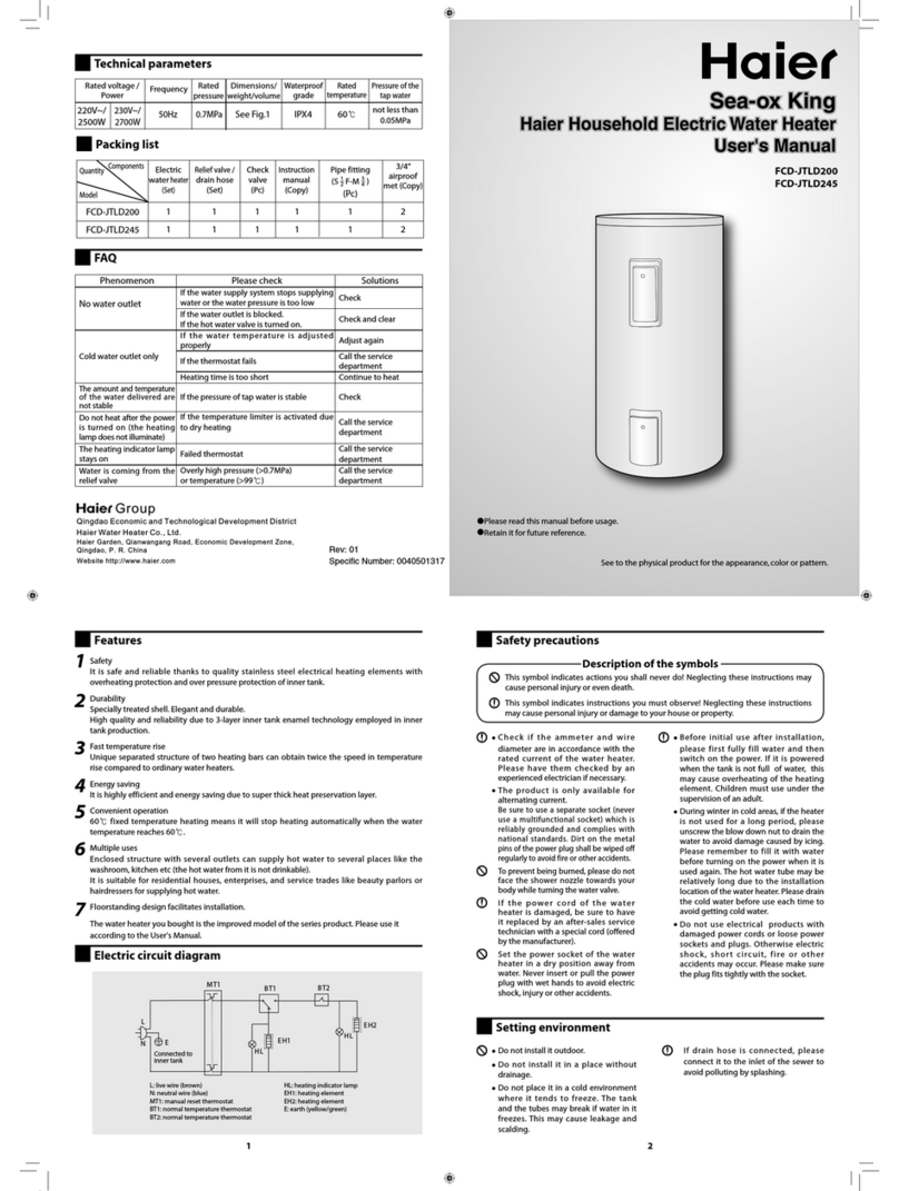 Haier FCD User manual