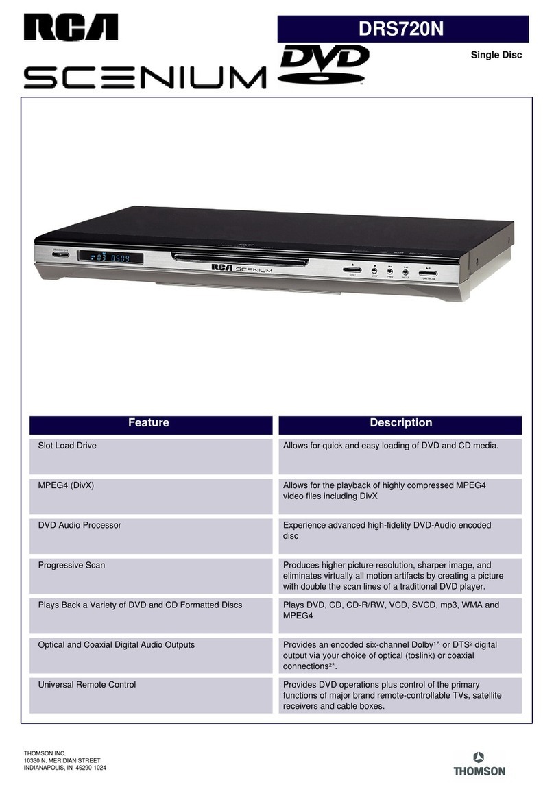 RCA Scenium DRS720N User manual