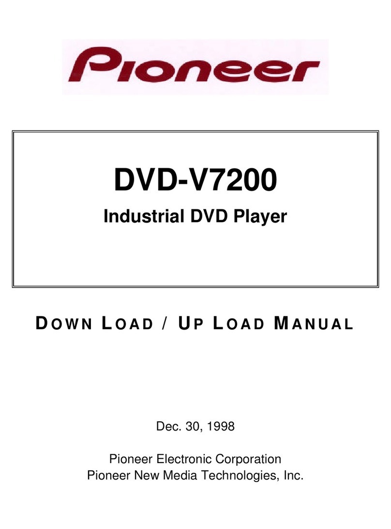 Pioneer DVD-V7200 Installation and maintenance instructions