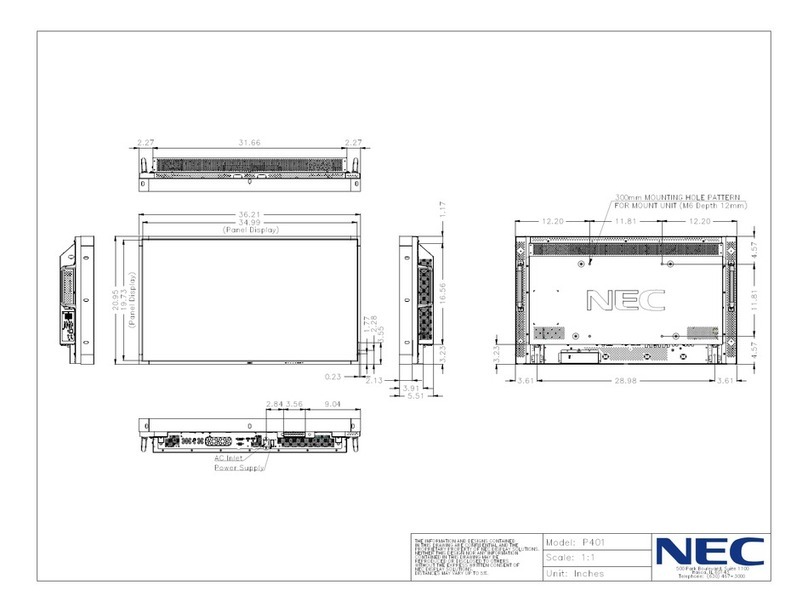 NEC P401-TMX4D Parts list manual