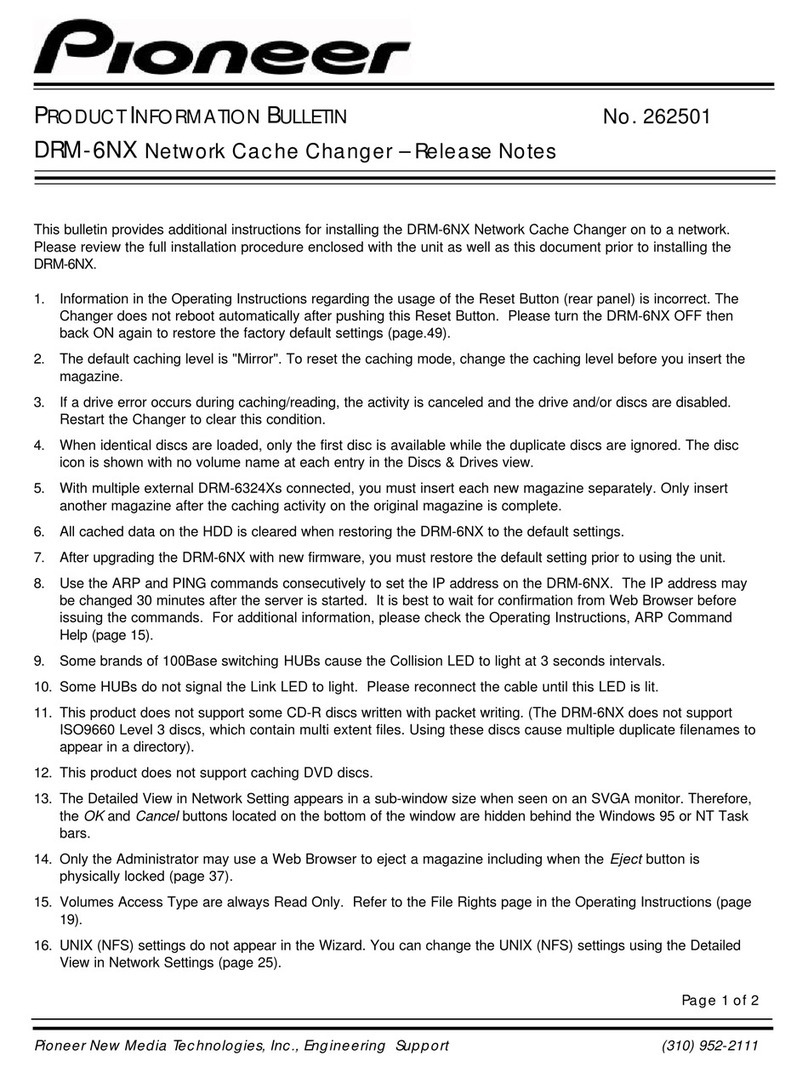Pioneer DRM-6NX Release notes