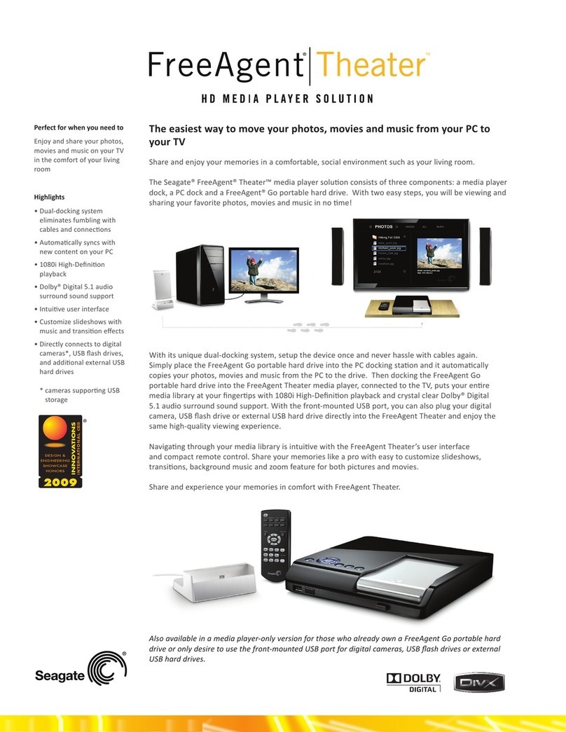 Seagate STCEA101-RK - FreeAgent Theater - Digital AV... Specifications