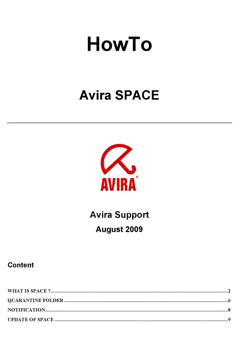 AVIRA SPACE - SUPPORT 08-2009 Support guide