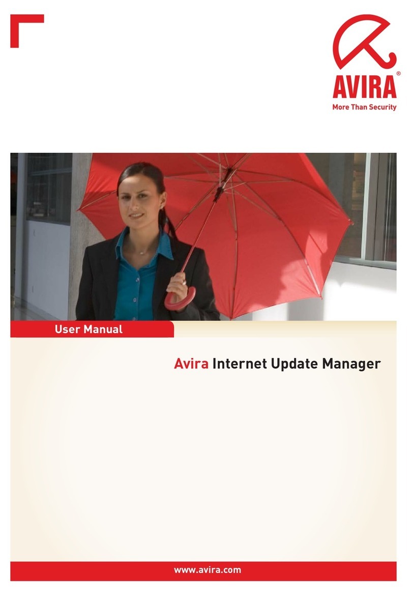 AVIRA INTERNET UPDATE MANAGER User manual