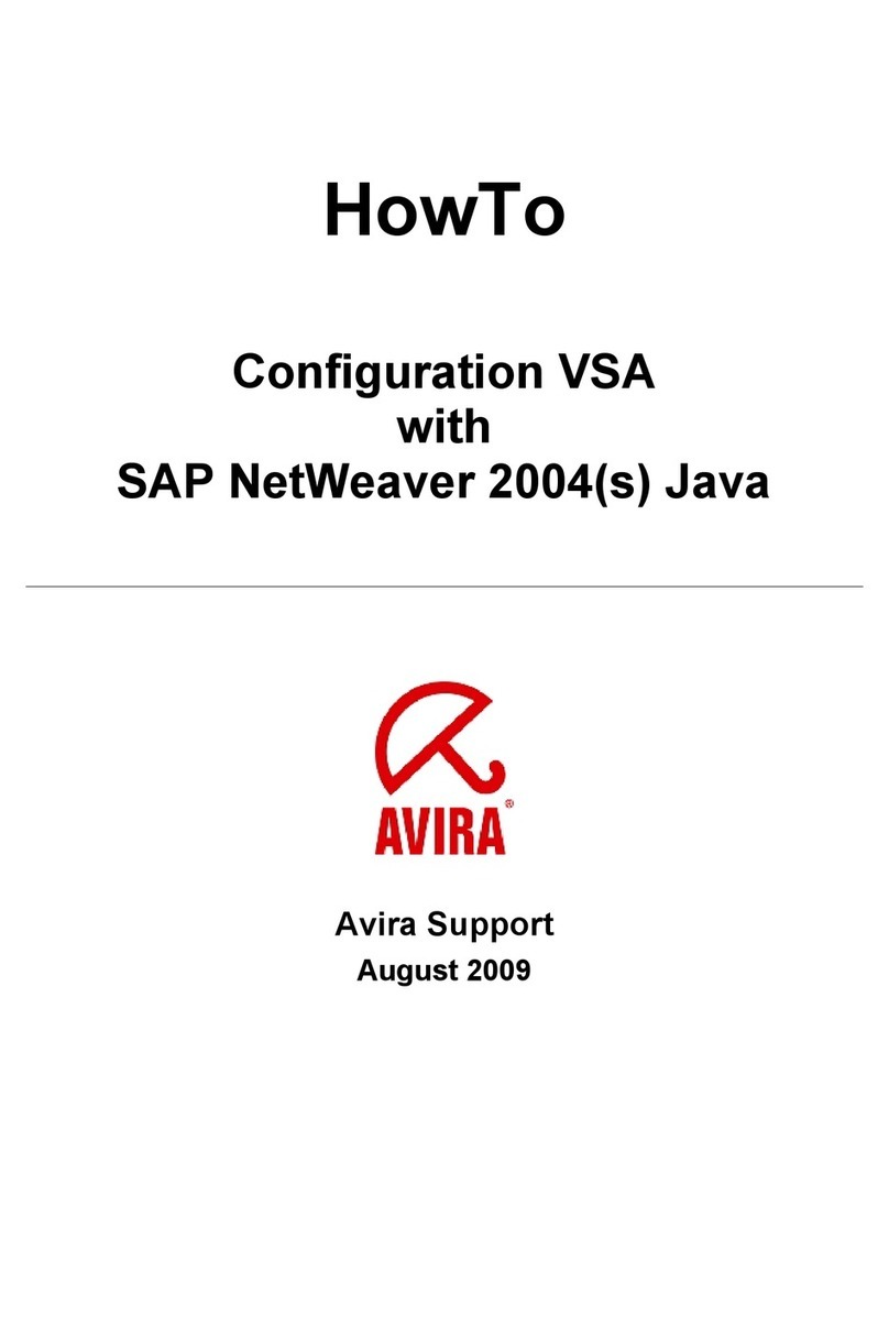 AVIRA ANTIVIR VSA FOR SAP NETWEAVER 2004 JAVA Quick guide