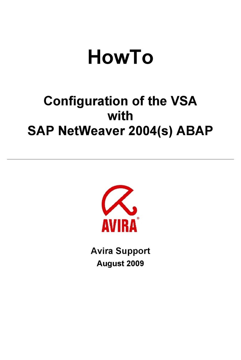 AVIRA ANTIVIR VIRUS SCAN ADAPTER FOR SAP... Configuration
