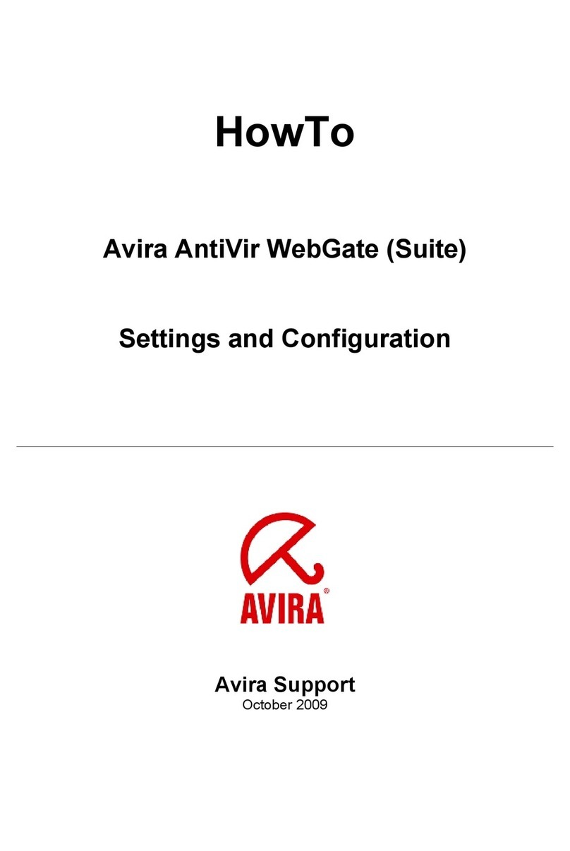 AVIRA ANTIVIR WEBGATE SUITE Operating and maintenance instructions
