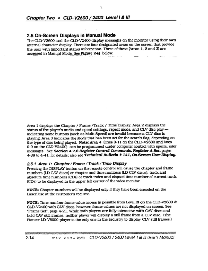 Pioneer BARCODE CLD-V2400 User manual