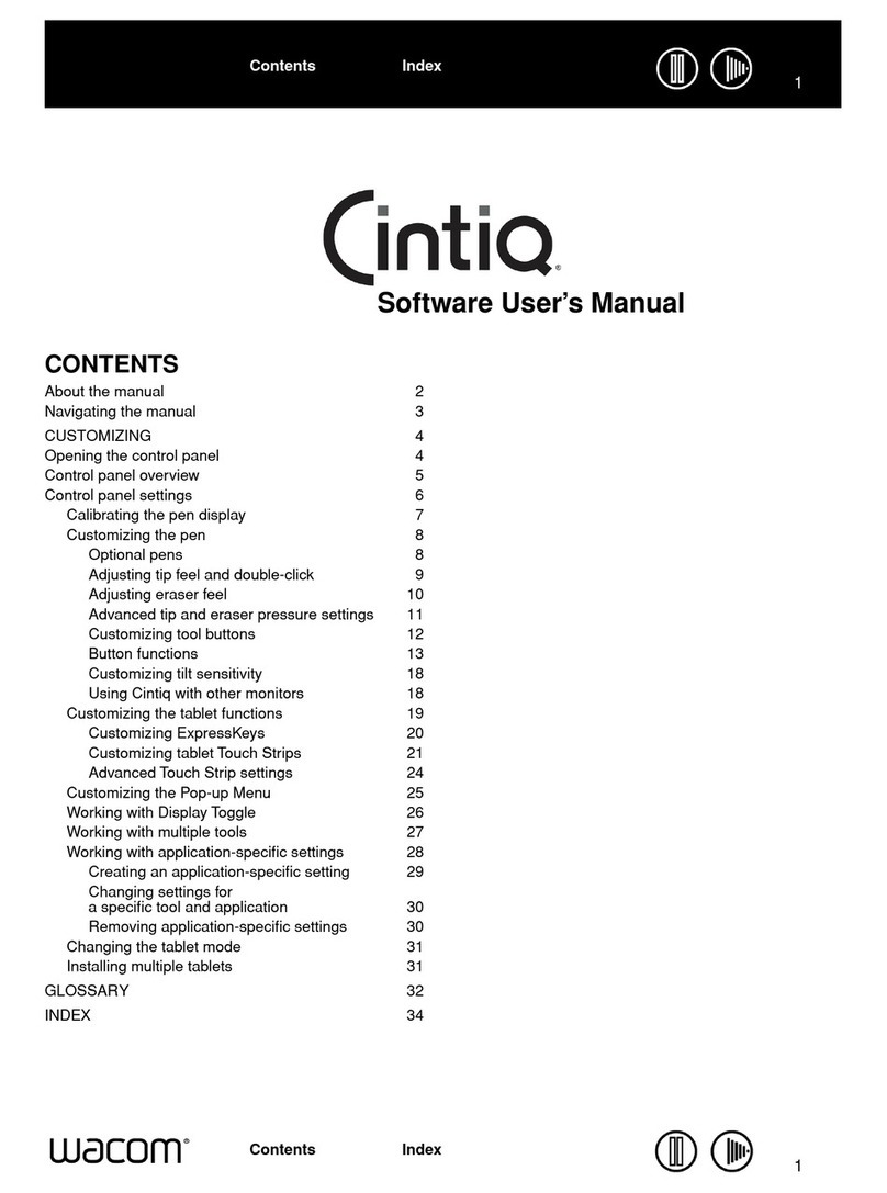 Wacom CINTIQ User manual