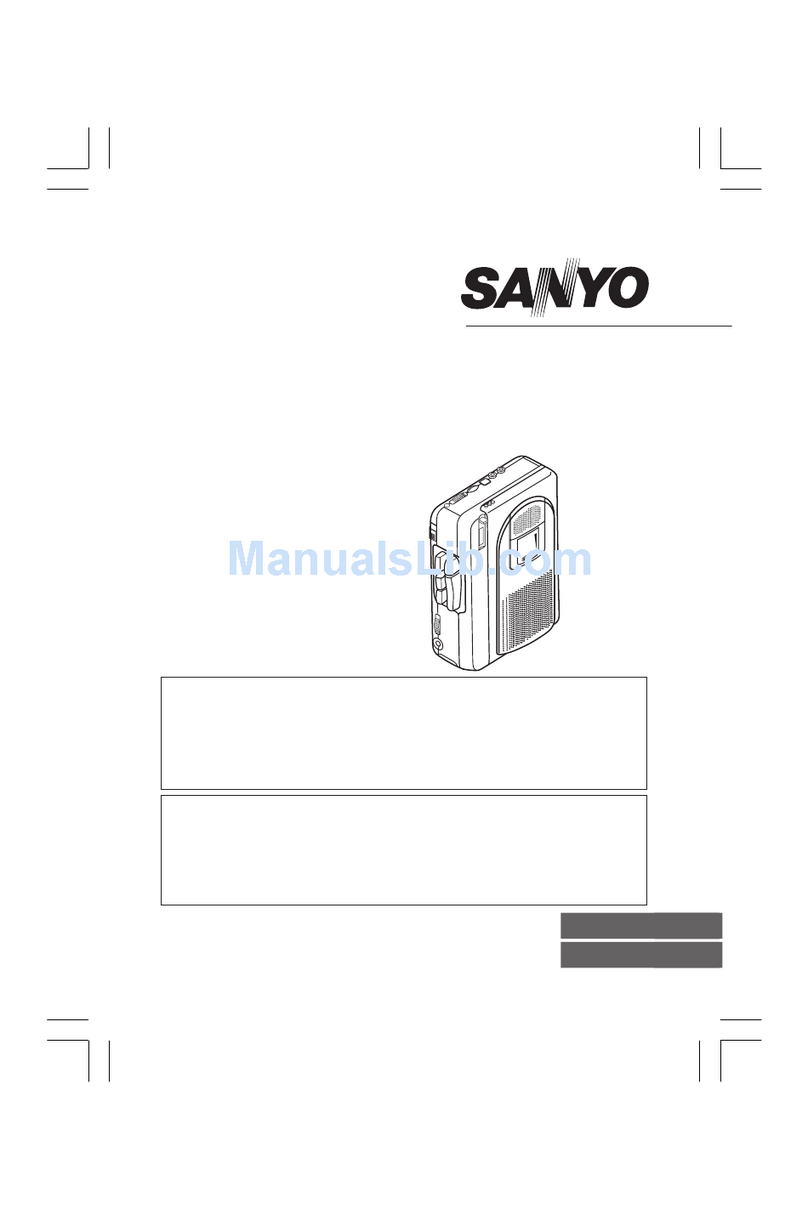 Sanyo TRC970C - Standard Cassette Recorder Model TRC... User manual