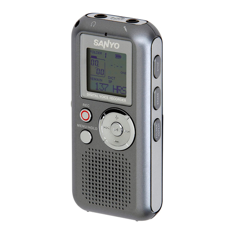 Sanyo ICR-FP550 - 1 GB Digital Voice Recorder instruction manual