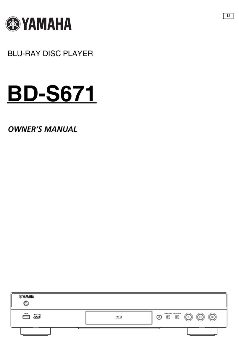 Yamaha BD-S671BL User manual