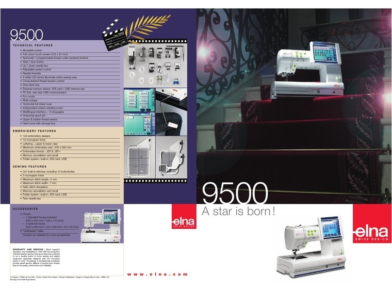 ELNA 9500 - LEAFLET User manual