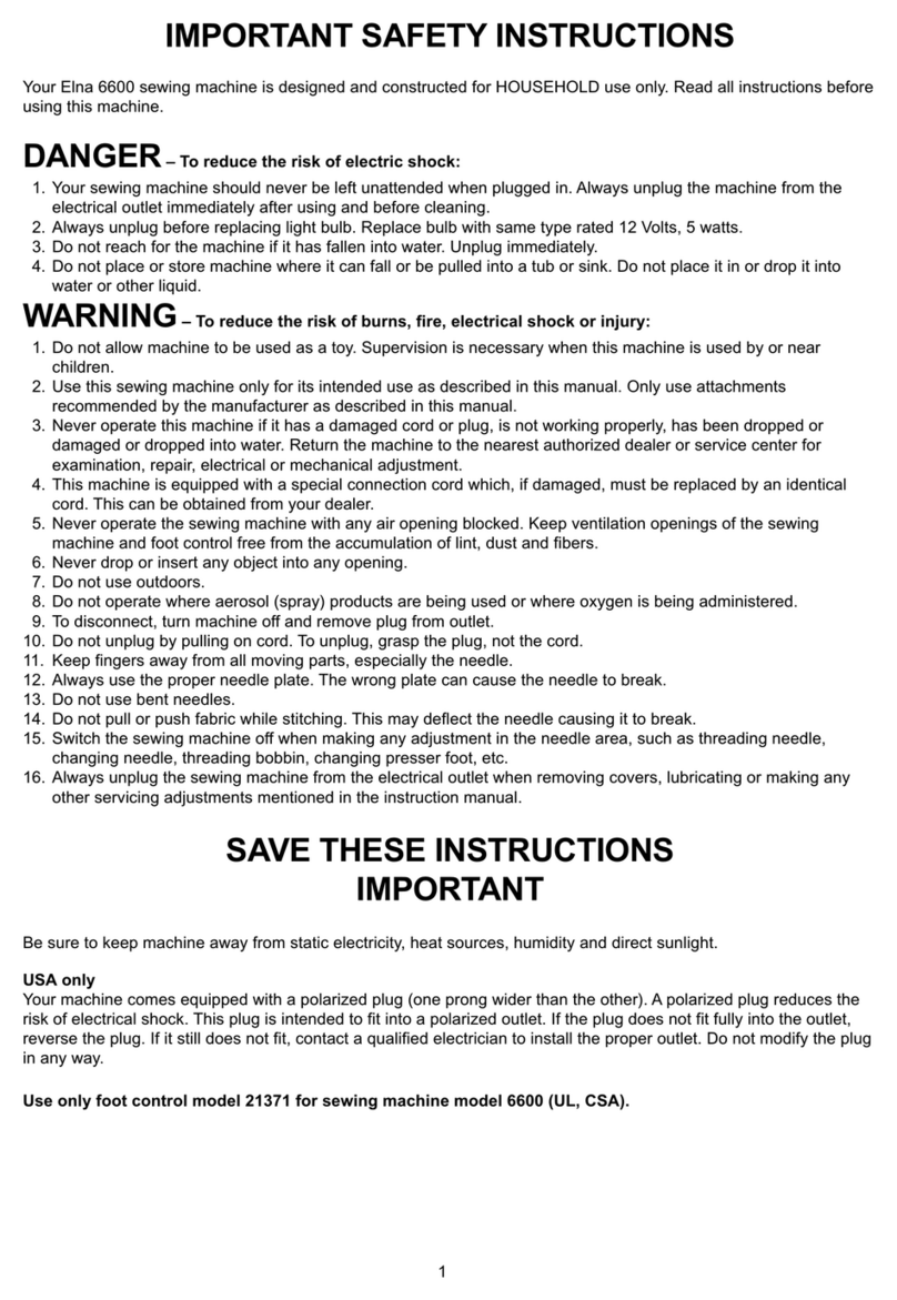 ELNA 6600 instruction manual